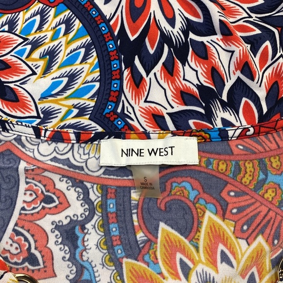 🔷Nine West Sleeveless Multicolor Floral Paisley Top Size Small - Picture 5 of 5